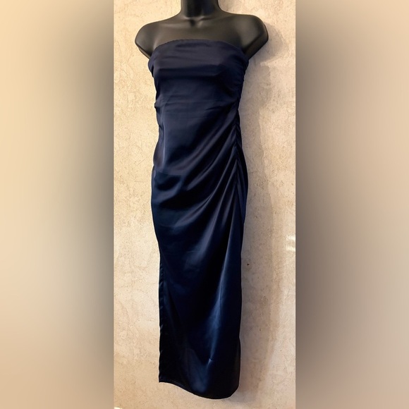 House of Harlow 1960 Elegant Navy Blue Strapless Dress - Picture 1 of 5